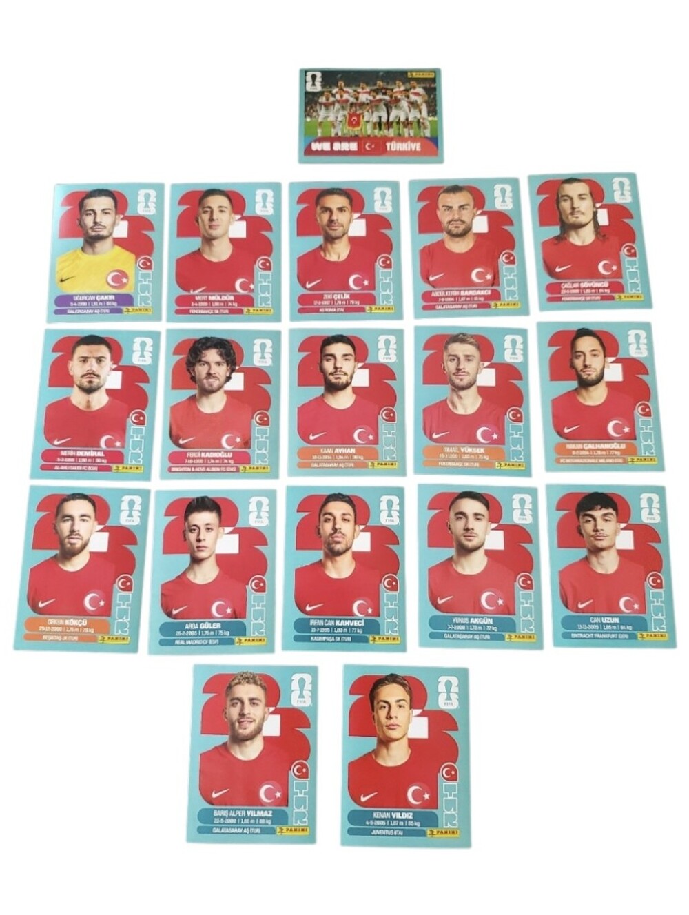 Panini Fifa World Cup 2026 Team Turkey Latin American Stickers Lot 18